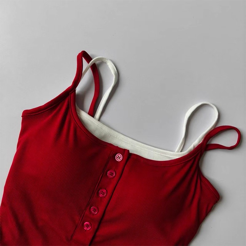 Yoga Mat For Fitness - Bralette sporty warna-warni model two-piece palsu,