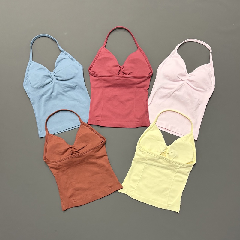 Yoga Mat For Fitness - Tank Top Olahraga Wanita Tanpa Jahitan,