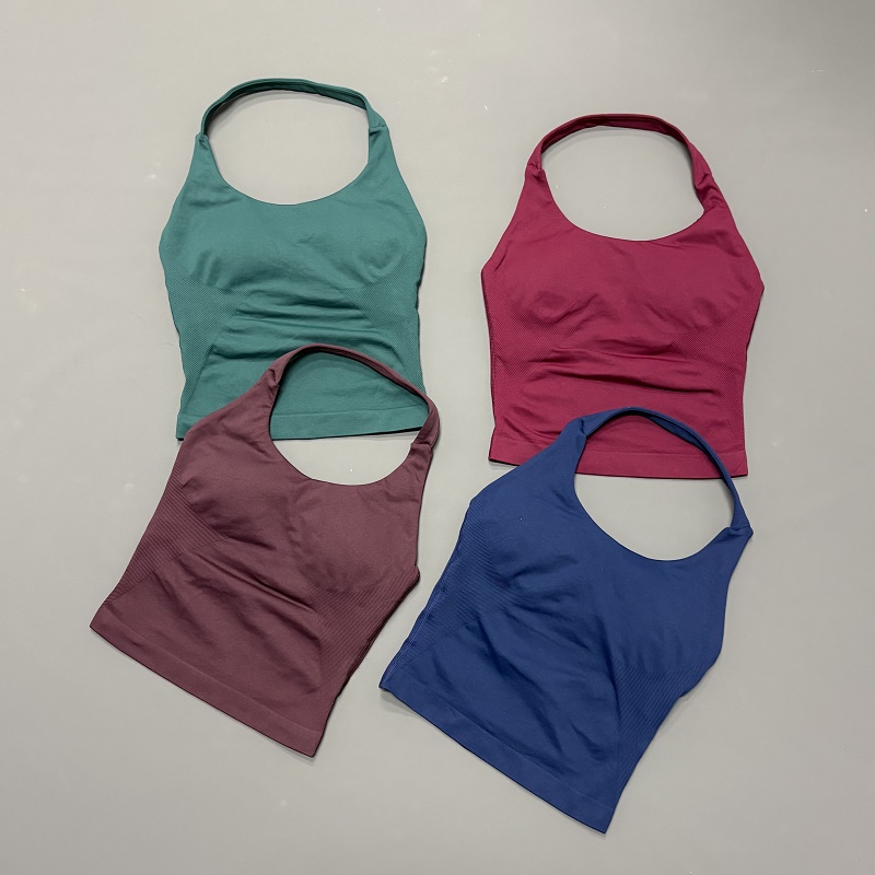 Yoga Mat For Fitness - Atasan Olahraga Wanita Halter Neck Tanpa