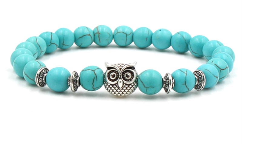 Yoga Fitness Bar - 8Mm Tdft54 Burung Hantu Gelang Turquoise
