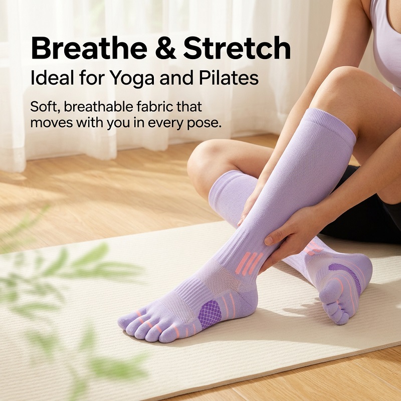 1/6 Pasang Kaus Kaki Panjang W - Yoga & Fitness Center ulasan dan harga