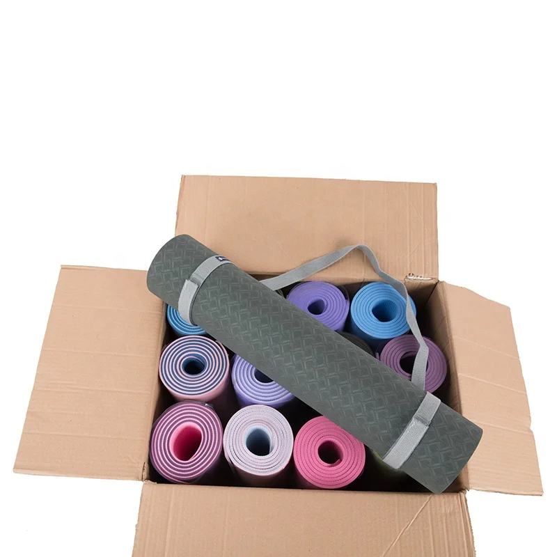 Matras Yoga TPE Anti Selip Lem - Yoga Fitness Logo Design ulasan dan harga